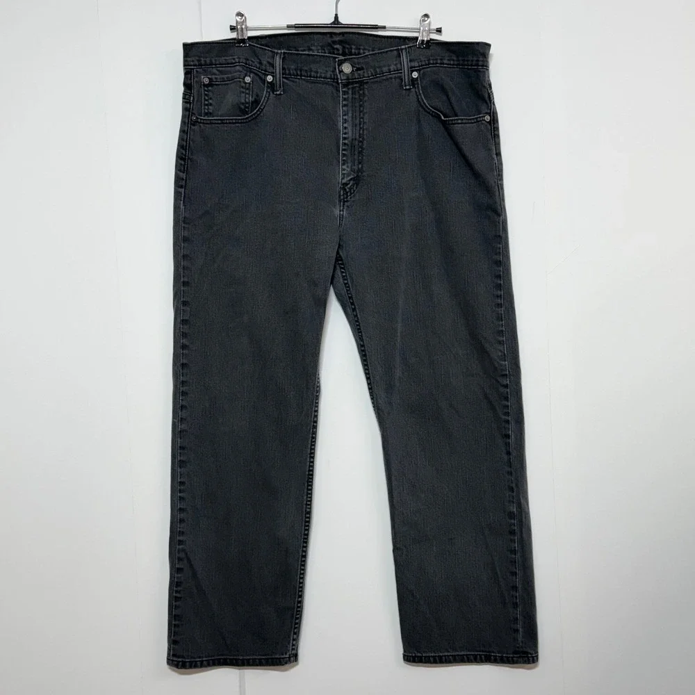 Levis 569 Jeans Mens Measures 40X31 Tag 40X32 Black Loose Baggy Straight Stretch